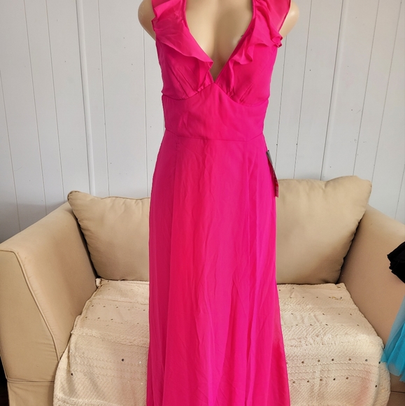 Jump apparel prom fuchsia gown size 7/8 juniors - Picture 3 of 10